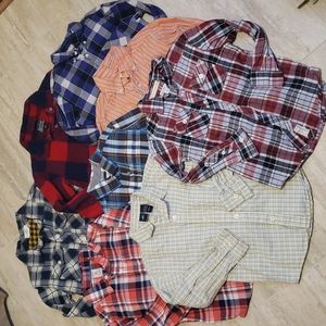Bundle of 8 boy's long sleeve shirts
